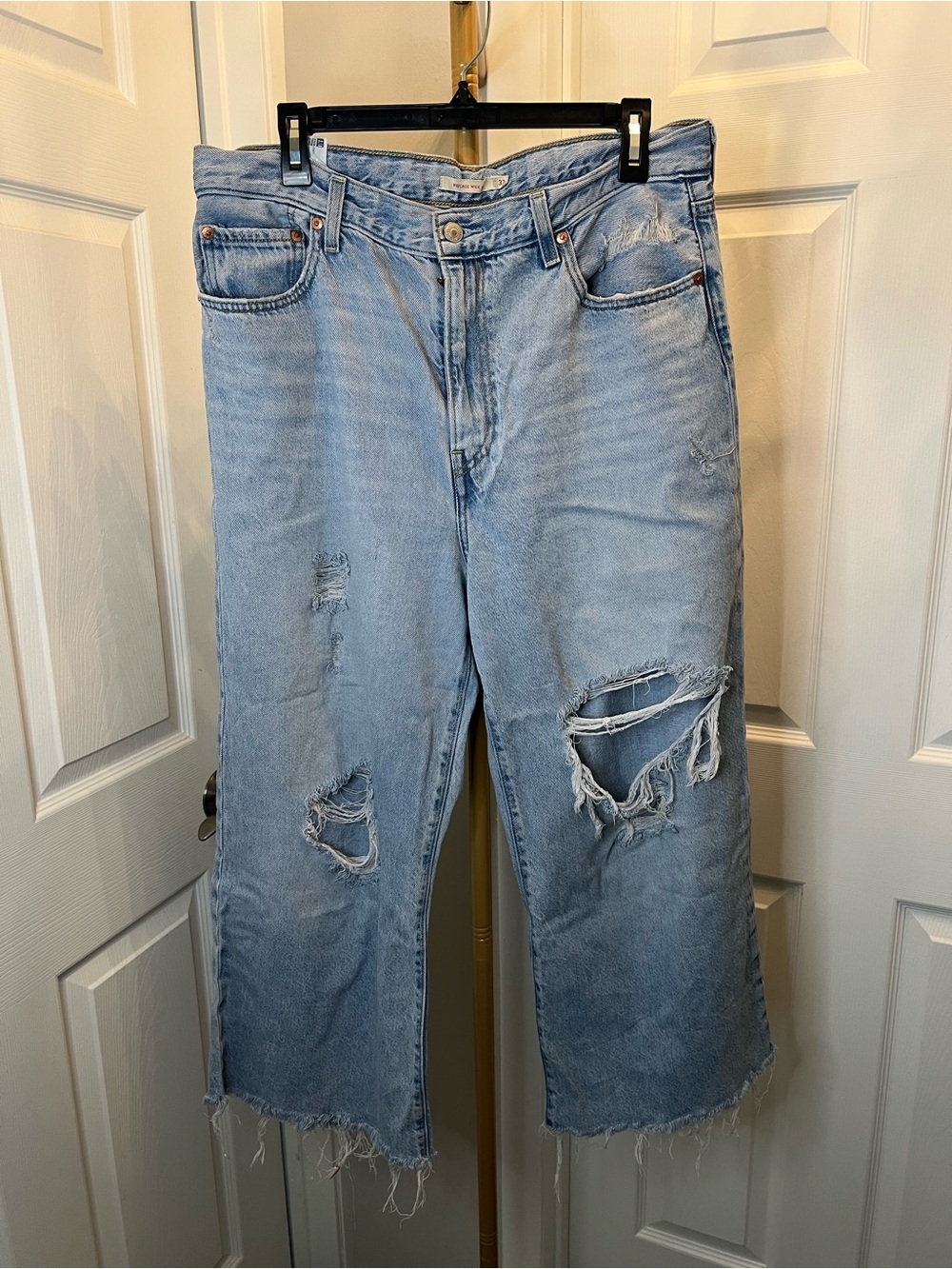 Levi's Light Blue Ribcage Wide Leg Jeans